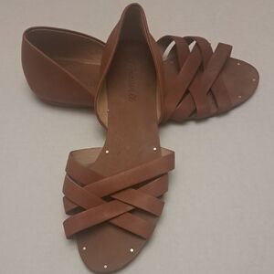 Madewell, The Donovan sandal Brown Leather With Woven Design